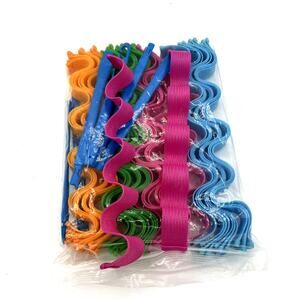 40 17.7 Inch Hair Roller Curlers Heatless Styling Kit & 2 Hair Hooks NWT